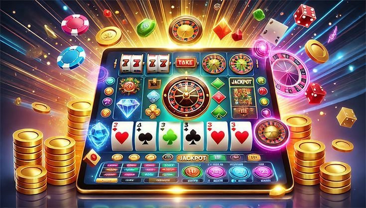 Organized casino and sports sections inside a red platform layout